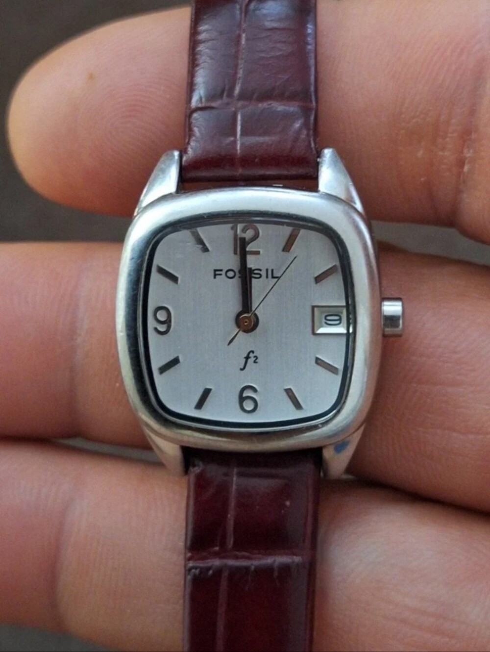 Beautiful Silver Fossil ES-9895 22mm Ladies Watch With Date Dial New Battery.